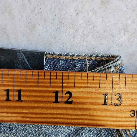 Hint Jeans Women Sz 1 Blue Boot Cut Bleach Splatter Look Y2K Festival Hippie New - Picture 15 of 16